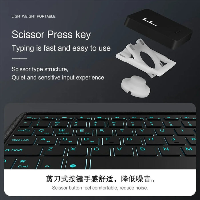 For Huawei MatePad 11.5 S (2026) / (2025) / (2024) Leather Case + Bluetooth-Compatible Keyboard with Backlight Trackpad - 7