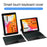 Leather Case for iPad 10.2 (2021)  /  (2020)  /  (2019)  /  iPad Air 10.5 inch (2019)  /  Pro 10.5-inch (2017) Bluetooth-Compatible Keyboard with Backlight Trackpad - 3