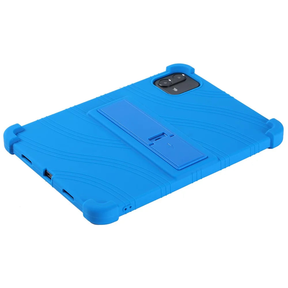 For Teclast ArtPad Air Case Adjustable Kickstand Silicone Tablet Protective Cover - Dark Blue - 5