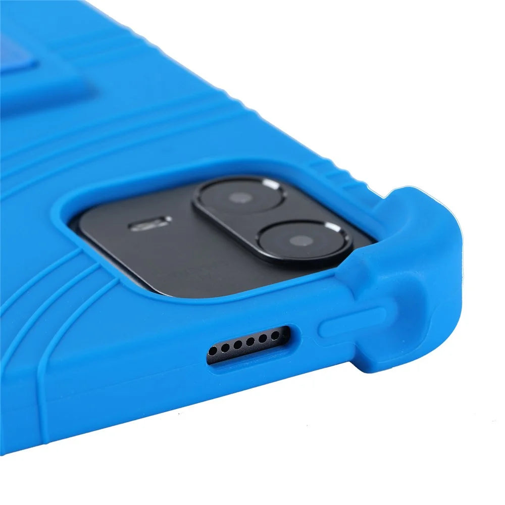 For Teclast ArtPad Air Case Adjustable Kickstand Silicone Tablet Protective Cover - Dark Blue - 7