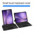 For Oppo Pad 5 Leather Case + Bluetooth-Compatible Keyboard with Backlight Trackpad - 3