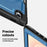 For Samsung Galaxy Tab S11 Case Hand Band Kickstand PC + TPU Tablet Cover with Shoulder Strap and Pencil Holder - Navy Blue - 4