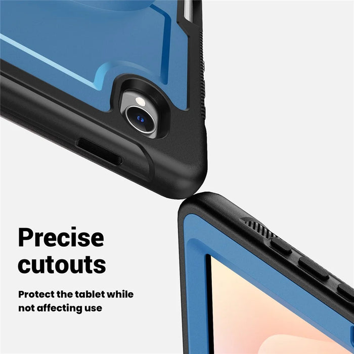 Tablet Case For Samsung Galaxy Tab S11 PC + TPU Cover with Hand Strap and Shoulder Strap - Navy Blue - 3