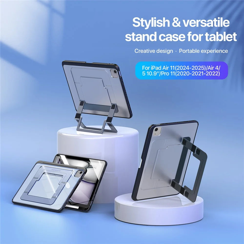 DUX DUCIS Axis Series Tablet Case for iPad Air 11 (2026) / (2025) / (2024) / Air (2022) / (2020) / iPad Pro 11 (2022) / (2021) / (2020) Kickstand PC + TPU Cover - Black - 3