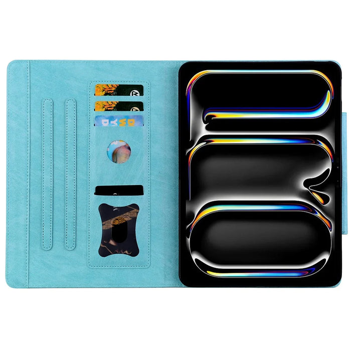 Tablet Case For Samsung Galaxy Tab S10 Lite  /  Tab S10 FE  /  Tab S9 FE Cat Buckle Closure Leather Protective Stand Cover - Baby Blue - 2