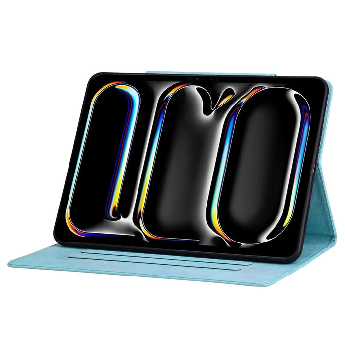 Tablet Case For Samsung Galaxy Tab S10 Lite  /  Tab S10 FE  /  Tab S9 FE Cat Buckle Closure Leather Protective Stand Cover - Baby Blue - 3