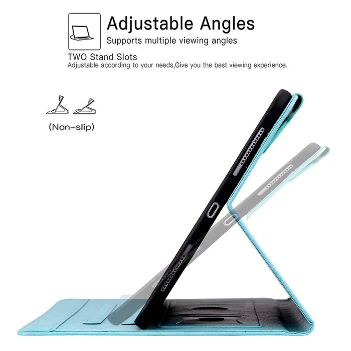 Tablet Case For Samsung Galaxy Tab S10 Lite  /  Tab S10 FE  /  Tab S9 FE Cat Buckle Closure Leather Protective Stand Cover - Baby Blue - 6