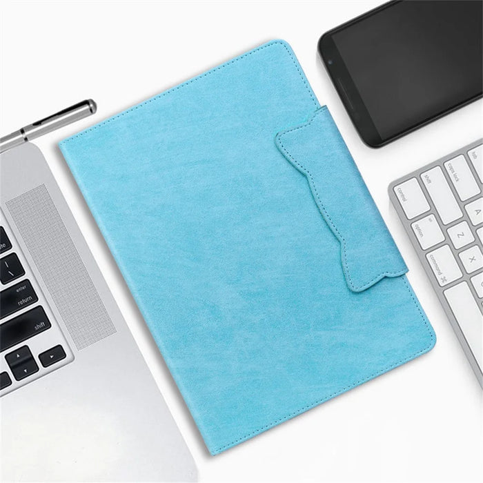 Tablet Case For Samsung Galaxy Tab S10 Lite  /  Tab S10 FE  /  Tab S9 FE Cat Buckle Closure Leather Protective Stand Cover - Baby Blue - 7