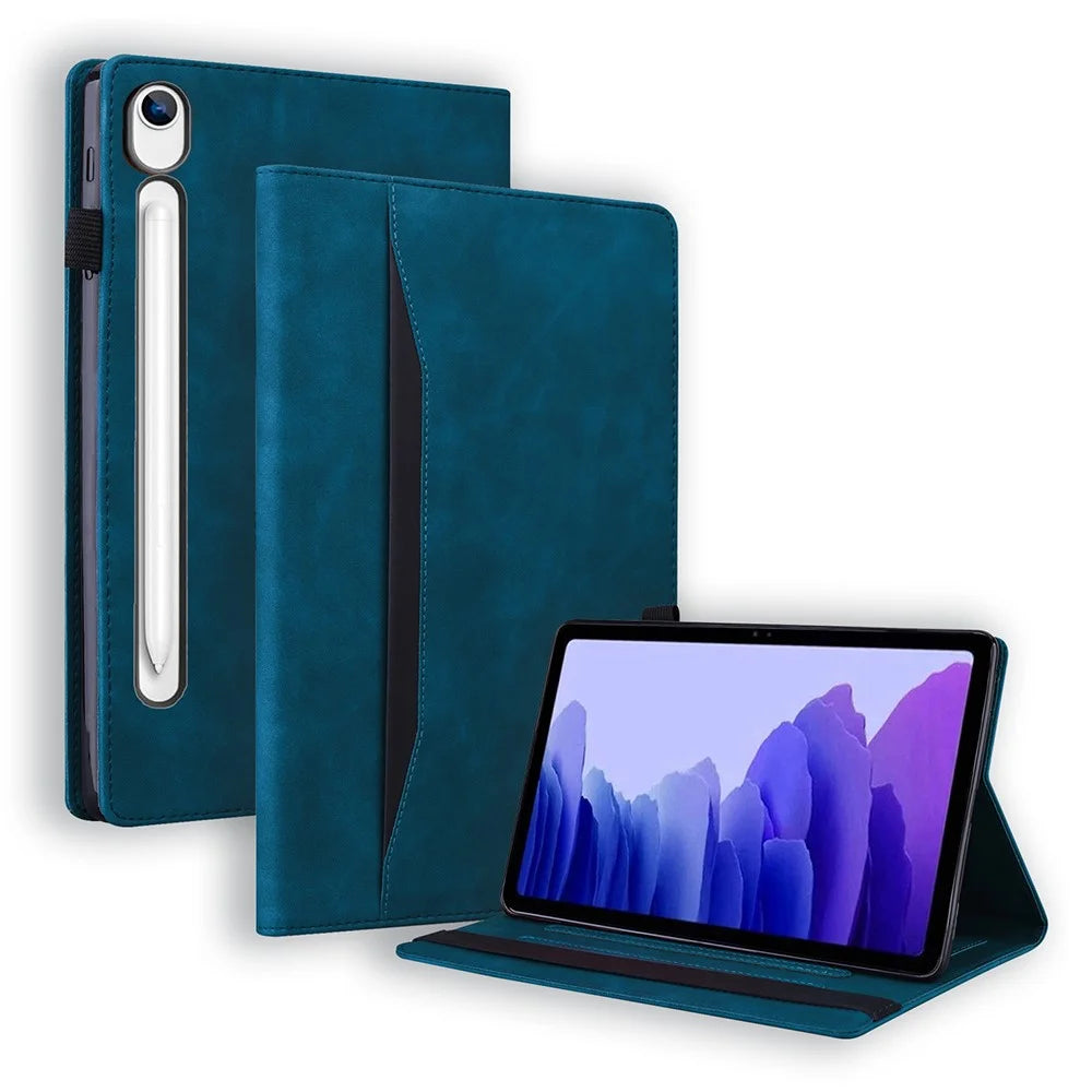 Tablet Case For Samsung Galaxy Tab S10 Lite  /  Tab S10 FE  /  Tab S9 FE PU Leather Protective Folio Cover with Card Holder - Blue - 1