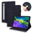 Tablet Case For Samsung Galaxy Tab S10 FE  /  Tab S9 FE  /  Tab S10 Lite Card Slots Leather Cover Flower Pattern - Black - 1