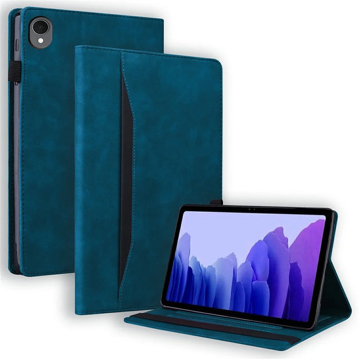 For Samsung Galaxy Tab S11 Case PU Leather Protective Folio Cover with Card Holder - Blue - 1