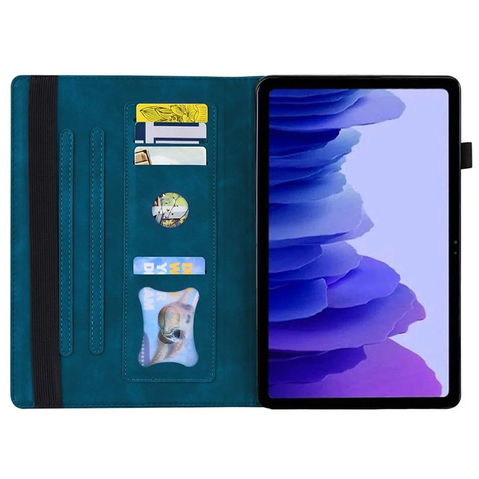 For Samsung Galaxy Tab S11 Case PU Leather Protective Folio Cover with Card Holder - Blue - 2