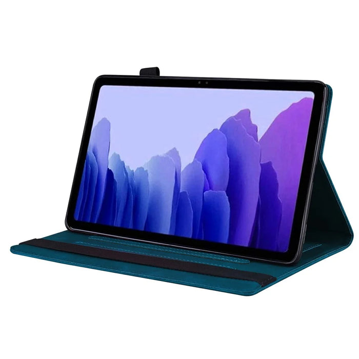 For Samsung Galaxy Tab S11 Case PU Leather Protective Folio Cover with Card Holder - Blue - 3