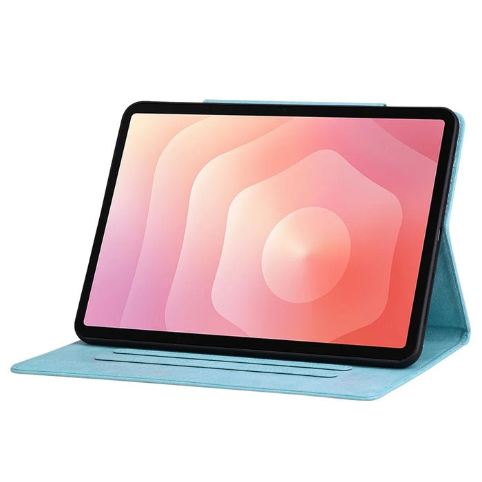For Samsung Galaxy Tab S11 Case Cat Buckle Closure Leather Protective Stand Cover - Baby Blue - 2