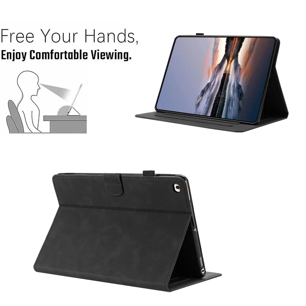 Tablet Case For iPad mini (2019) 7.9 inch / mini 4 / mini 3 / Mini 2 / Mini Card Holder Stand Butterfly Floral Imprinted Leather Cover - Black - 6