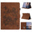 For iPad mini (2024) / (2021) Case Card Holder Stand Butterfly Floral Imprinted Leather Tablet Cover - Brown - 1