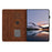For iPad mini (2024) / (2021) Case Card Holder Stand Butterfly Floral Imprinted Leather Tablet Cover - Brown - 3