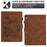 For iPad mini (2024) / (2021) Case Card Holder Stand Butterfly Floral Imprinted Leather Tablet Cover - Brown - 5