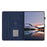 For Samsung Galaxy Tab A8 10.5 (2021) Case Card Holder Stand Butterfly Floral Imprinted Leather Tablet Cover - Blue - 3