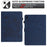 For Samsung Galaxy Tab A8 10.5 (2021) Case Card Holder Stand Butterfly Floral Imprinted Leather Tablet Cover - Blue - 5