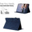 For Samsung Galaxy Tab A8 10.5 (2021) Case Card Holder Stand Butterfly Floral Imprinted Leather Tablet Cover - Blue - 6