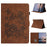 For Samsung Galaxy Tab S10 FE+ Case Card Holder Stand Butterfly Floral Imprinted Leather Tablet Cover - Brown - 1