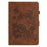 For Samsung Galaxy Tab S10 FE+ Case Card Holder Stand Butterfly Floral Imprinted Leather Tablet Cover - Brown - 7
