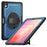 For Samsung Galaxy Tab S10 Lite Case Kickstand PC + TPE Tablet Cover with Hand Strap - Navy Blue - 1