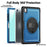 For Samsung Galaxy Tab S10 Lite Case Kickstand PC + TPE Tablet Cover with Hand Strap - Navy Blue - 7