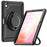 For Samsung Galaxy Tab S10 Lite Case Rotating Kickstand PC + TPU Shockproof Tablet Cover - Black - 1