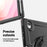 For Samsung Galaxy Tab S10 Lite Case Rotating Kickstand PC + TPU Shockproof Tablet Cover - Black - 3