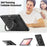 For Samsung Galaxy Tab S10 Lite Case Rotating Kickstand PC + TPU Shockproof Tablet Cover - Black - 6