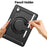 For Samsung Galaxy Tab S10 Lite Case Rotating Kickstand PC + TPU Shockproof Tablet Cover - Black - 7