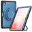 For Samsung Galaxy Tab S11 Case Rotating Kickstand PC + TPU Shockproof Tablet Cover - Navy Blue - 1