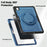 For Samsung Galaxy Tab S11 Case Rotating Kickstand PC + TPU Shockproof Tablet Cover - Navy Blue - 2