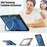For Samsung Galaxy Tab S11 Case Rotating Kickstand PC + TPU Shockproof Tablet Cover - Navy Blue - 6