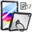 For iPad 10.9 (2022)  /  iPad (2025) Case PC + TPU Tablet Cover with Kickstand  /  Shoulder Strap - Black - 1