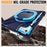 For iPad (2025)  /  10.9 (2022) Case TPU + PC + Silicone Tablet Cover Swivel Kickstand Handle Grip - Navy Blue - 5