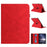 For iPad 10.9 (2022) Leather Case Rotatable Honeycomb Imprinted Shockproof Tablet Cover with Stand - Red - 1