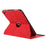 For iPad 10.9 (2022) Leather Case Rotatable Honeycomb Imprinted Shockproof Tablet Cover with Stand - Red - 3