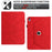 For iPad 10.9 (2022) Leather Case Rotatable Honeycomb Imprinted Shockproof Tablet Cover with Stand - Red - 7