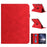 Leather Case For Samsung	Galaxy Tab S9 FE  /  S9 Rotatable Honeycomb Imprinted Shockproof Tablet Cover with Stand  - Red - 1