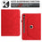 Leather Case For Samsung	Galaxy Tab S9 FE  /  S9 Rotatable Honeycomb Imprinted Shockproof Tablet Cover with Stand  - Red - 7
