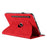 Leather Case For Samsung Galaxy Tab S10 FE+  /  S10 FE Rotatable Honeycomb Imprinted Shockproof Tablet Cover with Stand - Red - 2