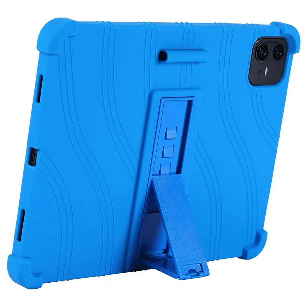 For Teclast ArtPad Pro / Blackview LINK 8 Case Adjustable Kickstand Silicone Tablet Protective Cover - Dark Blue - 3