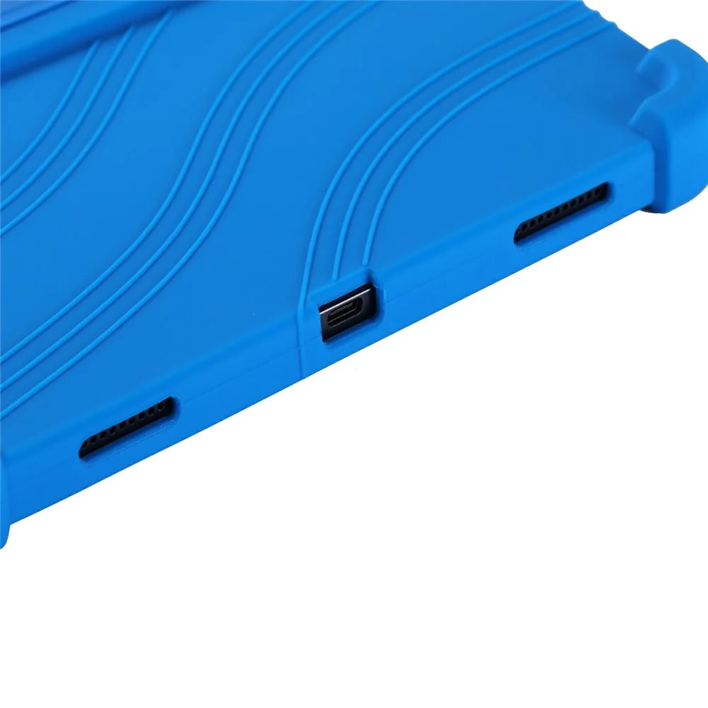 For Teclast ArtPad Pro / Blackview LINK 8 Case Adjustable Kickstand Silicone Tablet Protective Cover - Dark Blue - 4