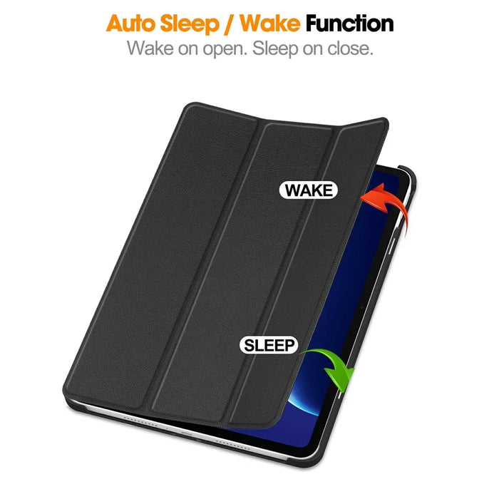For OnePlus Pad Air5 / Pad Go 2 Case Anti-Drop Leather Stand Tablet Cover - Black - 4