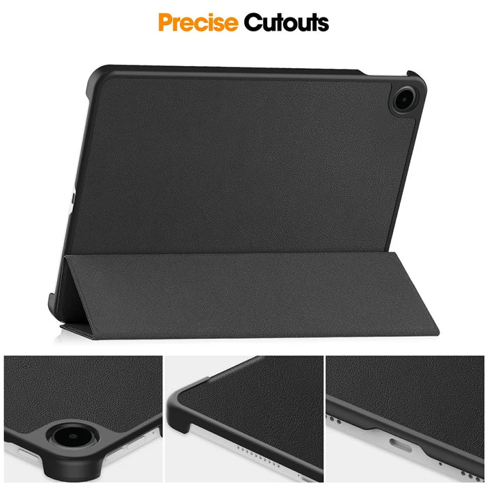 For OnePlus Pad Air5 / Pad Go 2 Case Anti-Drop Leather Stand Tablet Cover - Black - 7