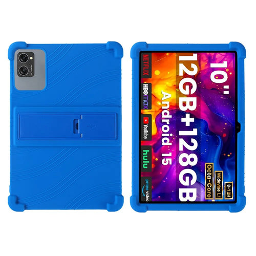 For Winsing T30W Case Adjustable Kickstand Silicone Tablet Protective Cover - Dark Blue - 1