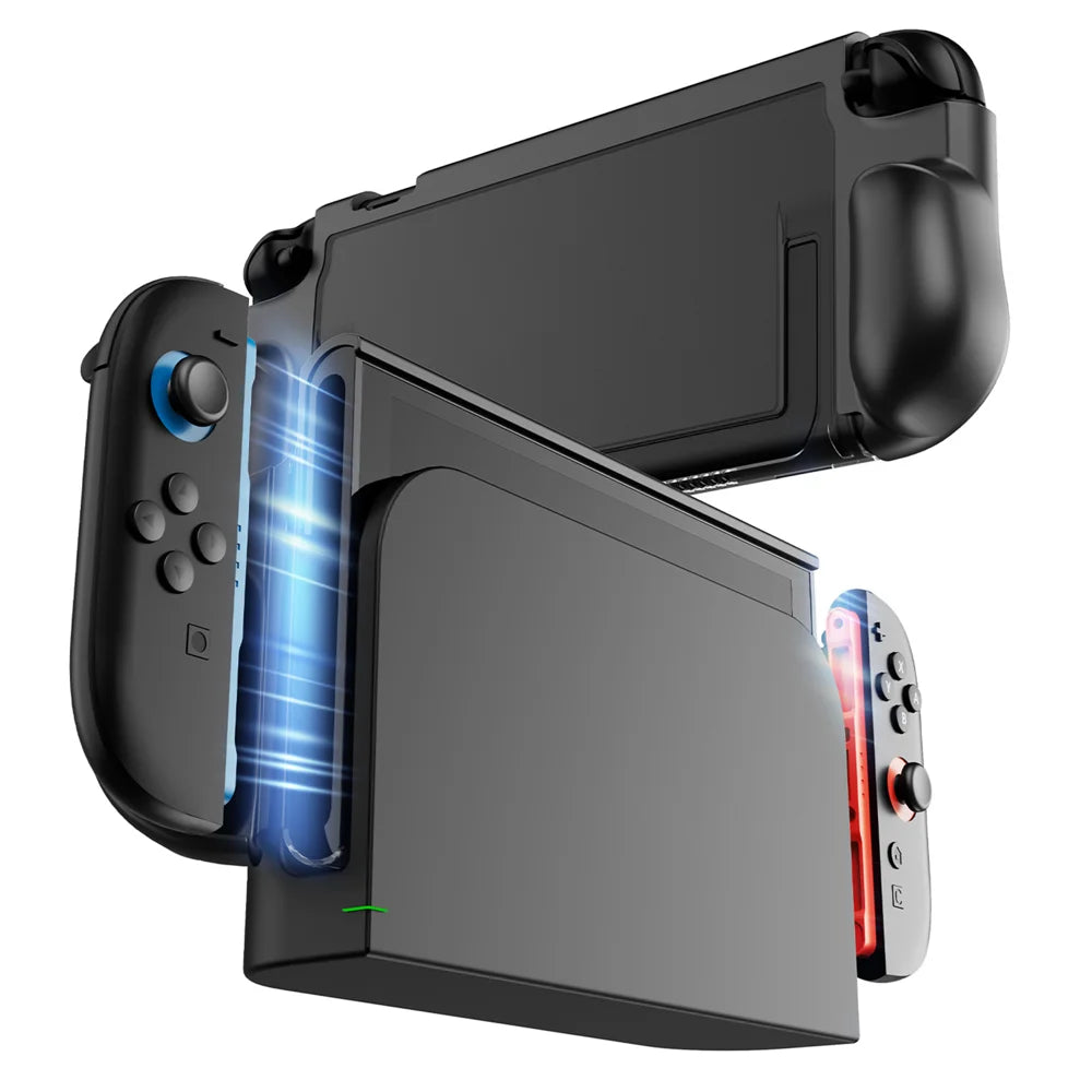 For Nintendo Switch 2 Game Controller Anti Drop Case TPU + PC Hybrid Protective Cover - Black - 2